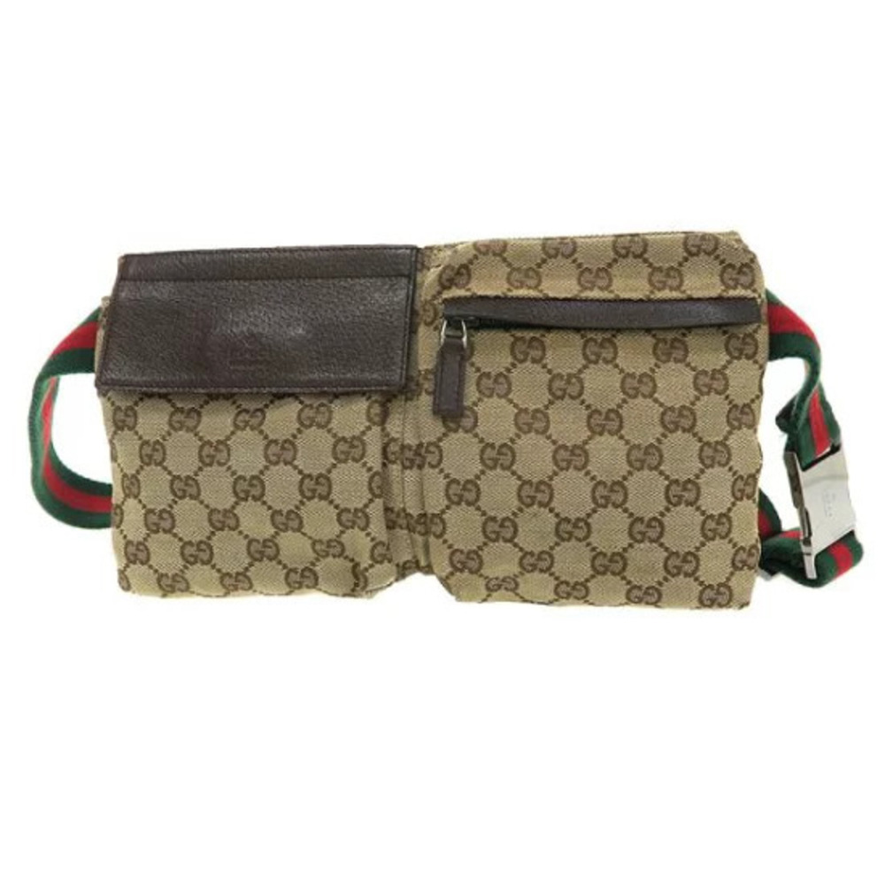 Gucci GG Canvas Waist Body Crossbody Clutch
